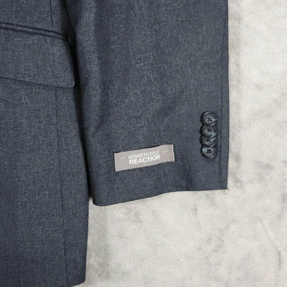 Kenneth Cole Reaction Sportcoat Mens 48R Blue Two Button Notch‎ Lapel 10-768051